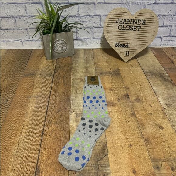 Roundtree & Yorke Gold Label Mens Cotton Blend Dress Socks 1 Pair Dot Sz 6-12.5 - Picture 1 of 5